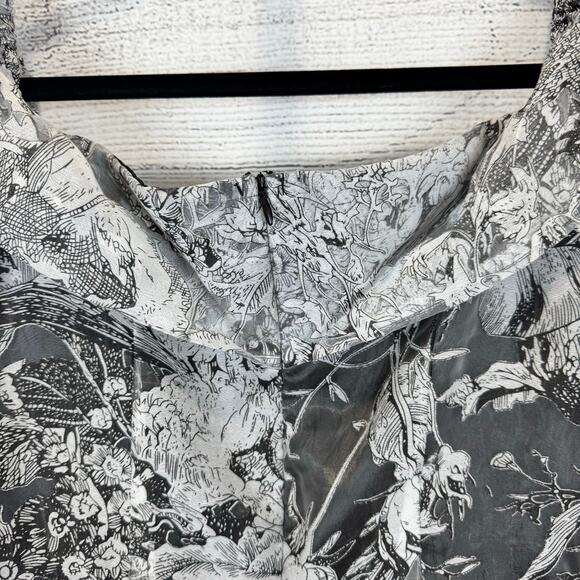 Toleen Women's Grey & Black Floral Off The Shoulder Maxi Dress Size Small - Picture 5 of 11